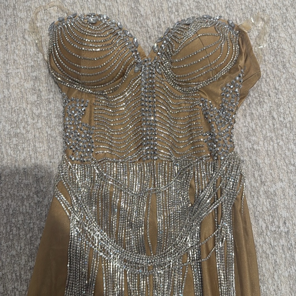 Sexy Rhinestone Fringe Dress